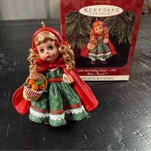 Hallmark Ornament Little Red Riding Hood Madame Alexander Christmas 1991 ￼